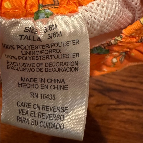 Baby Bathing Suit - Yellow and Orange Monkey 🐒 size 3-6M - Picture 8 of 12